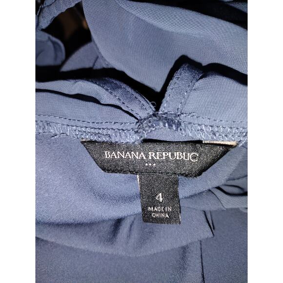 Banana Republic Silky Gray Romper Size 4 sheer accents - Picture 5 of 5